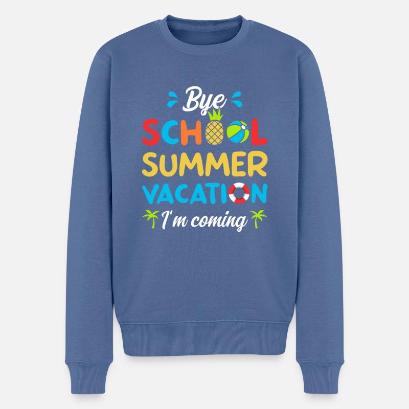 Vacances Vacances scolaires Vacances d’été - Pull Premium bio Homme - bleu pigeon