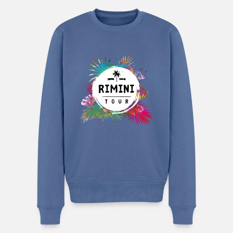 Rimini Tour Bunt - Männer Premium Bio Pullover - Taubenblau