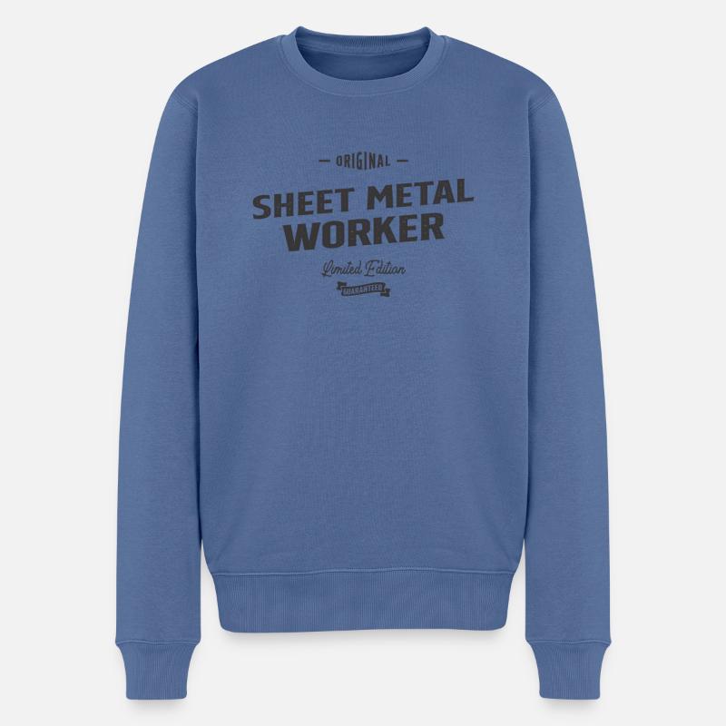 Blecharbeiter Lustige Berufsbezeichnung Beruf - Männer Premium Bio Pullover - Taubenblau