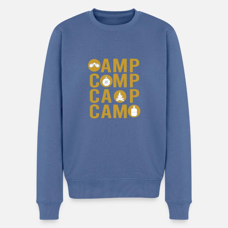 Camper Camping Camping Tools - Männer Premium Bio Pullover - Taubenblau
