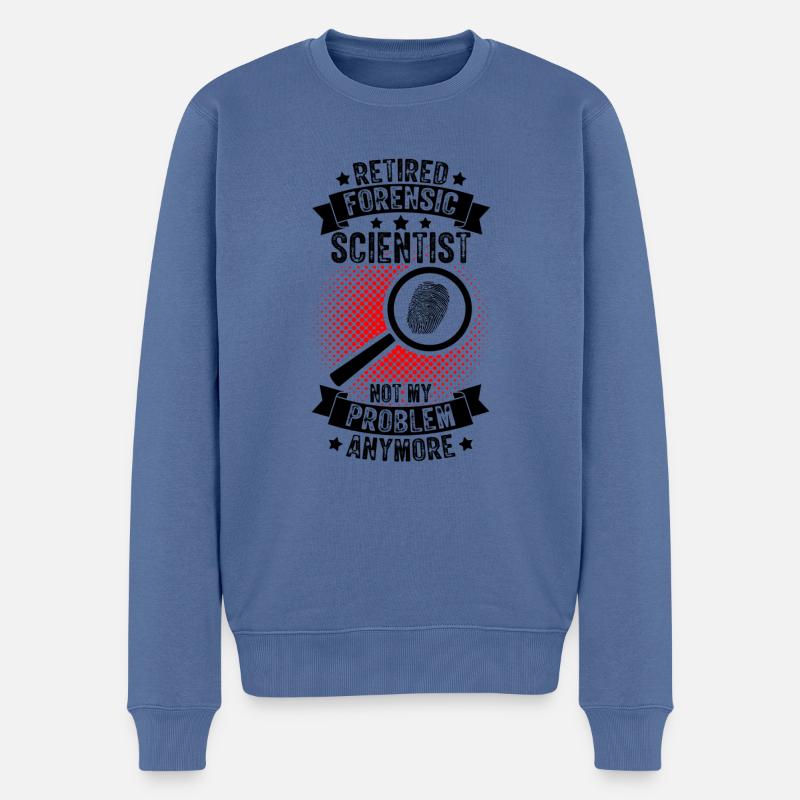 Pensionierter Forensischer Ermittler - Männer Premium Bio Pullover - Taubenblau