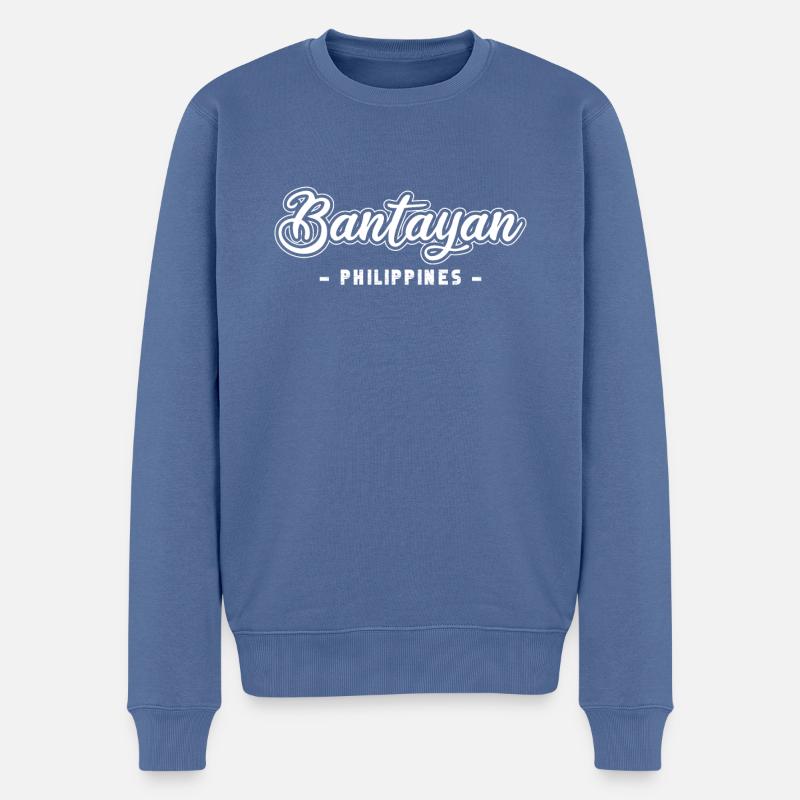 Vintage Urlaub Reise Bantayan Philippinen Asien - Männer Premium Bio Pullover - Taubenblau