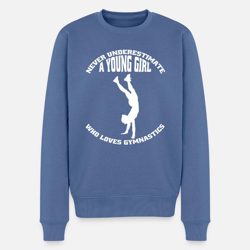 Turnen Mädchen Geräteturnen Turnerin Bodenturnen - Männer Premium Bio Pullover - Taubenblau