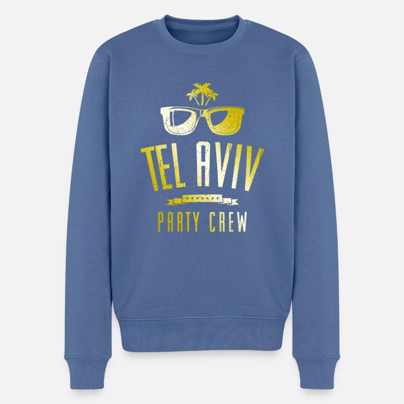 Tel Aviv Party Crew - Männer Premium Bio Pullover - Taubenblau