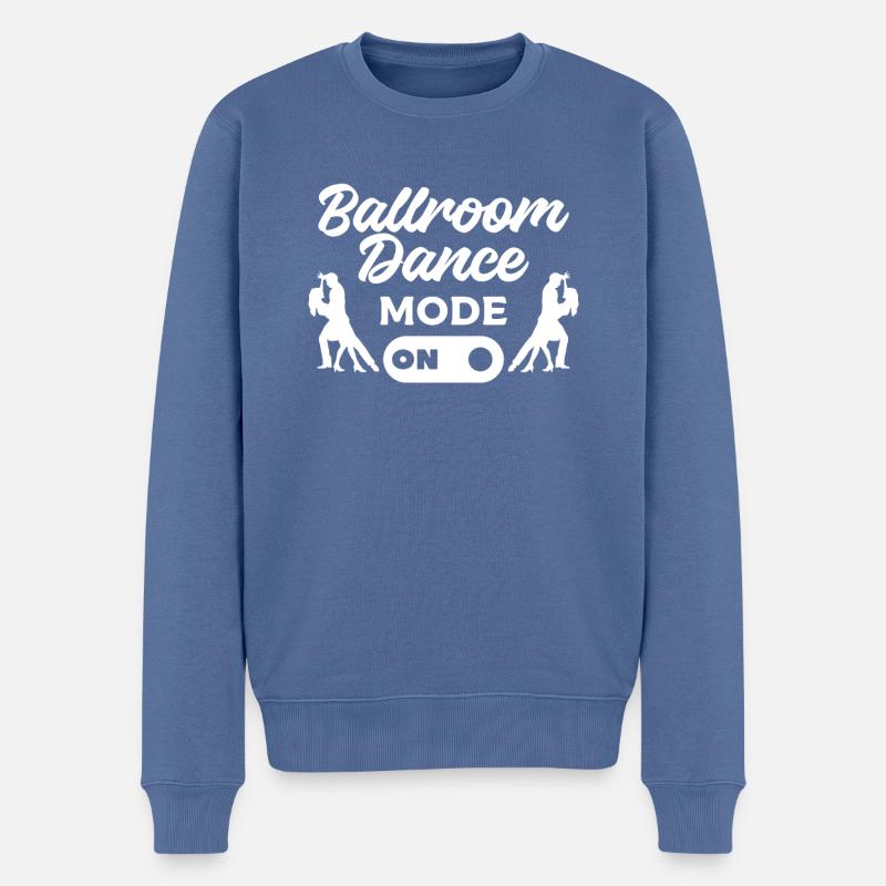 Ballroom Dance Mode On Dancer - Männer Premium Bio Pullover - Taubenblau