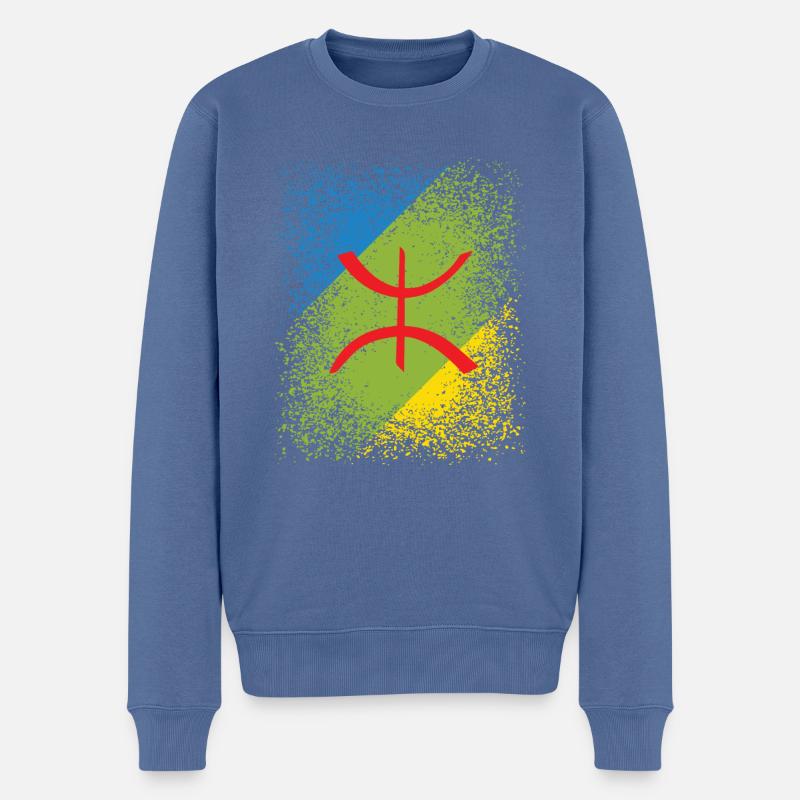 drapeau berbère Amazigh - Pull Premium bio Homme - bleu pigeon