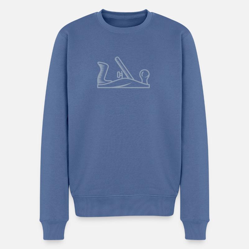 Planer Design Charpentier Charpentier - Pull Premium bio Homme - bleu pigeon