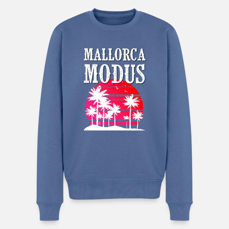 Mallorca Modus - Männer Premium Bio Pullover - Taubenblau