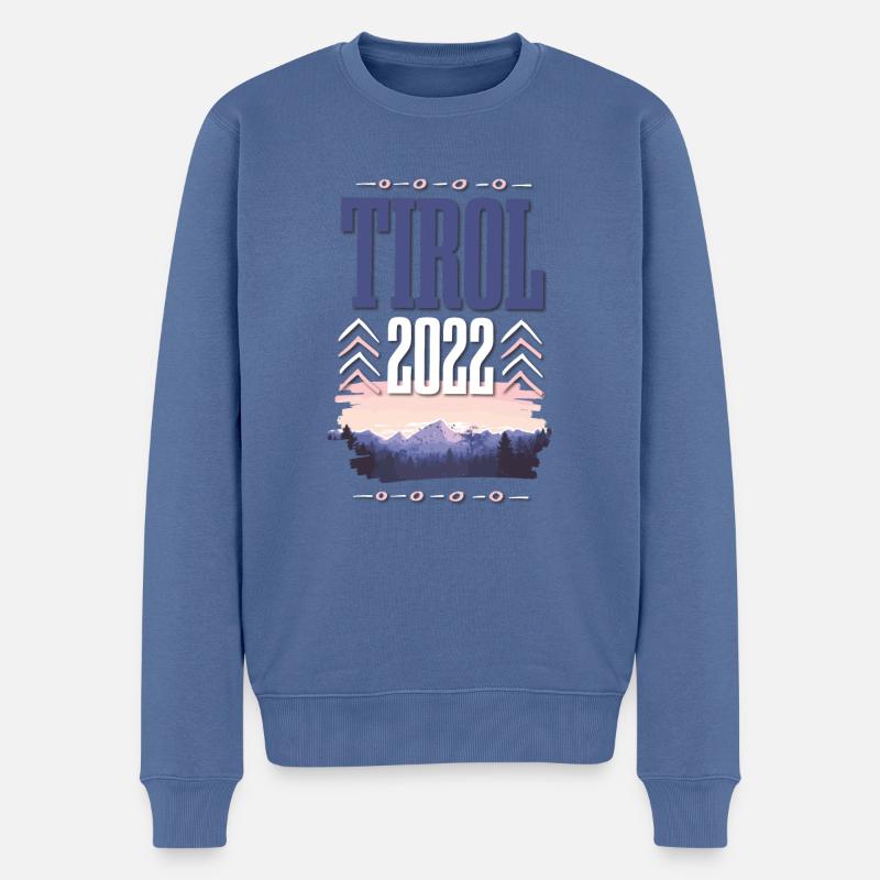 Tirol 2022 - Männer Premium Bio Pullover - Taubenblau