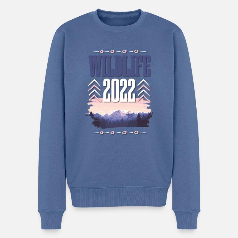 Wildlife 2022 - Männer Premium Bio Pullover - Taubenblau