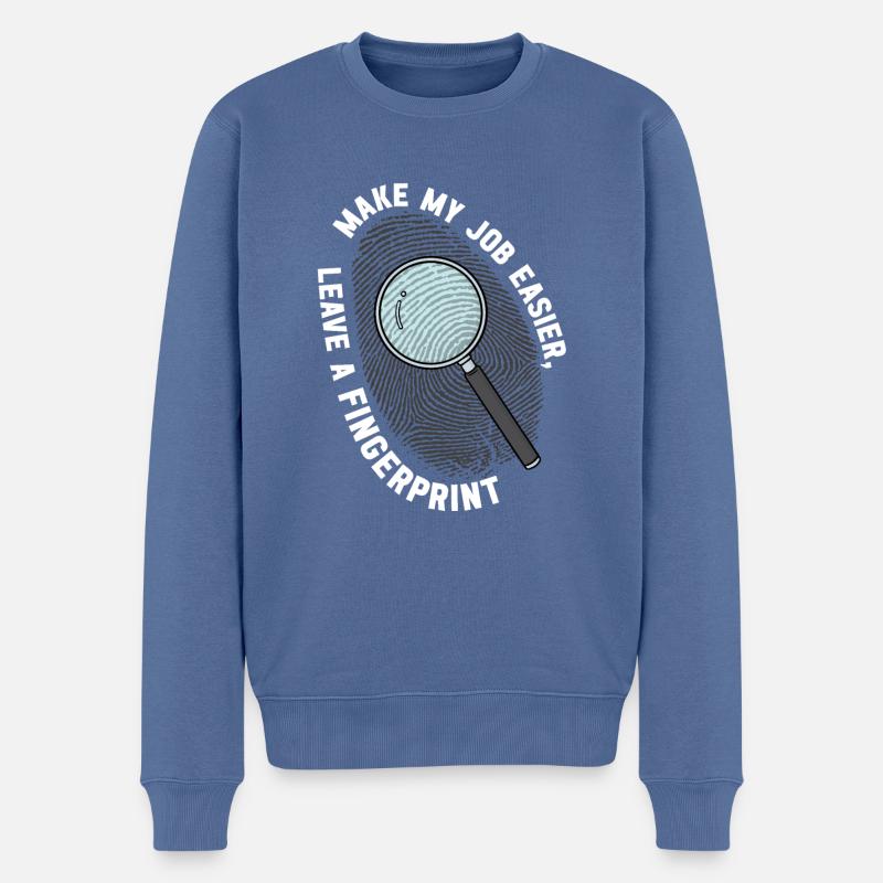 Spurensicherung - Kripo Polizei Kriminaltechnik - Männer Premium Bio Pullover - Taubenblau