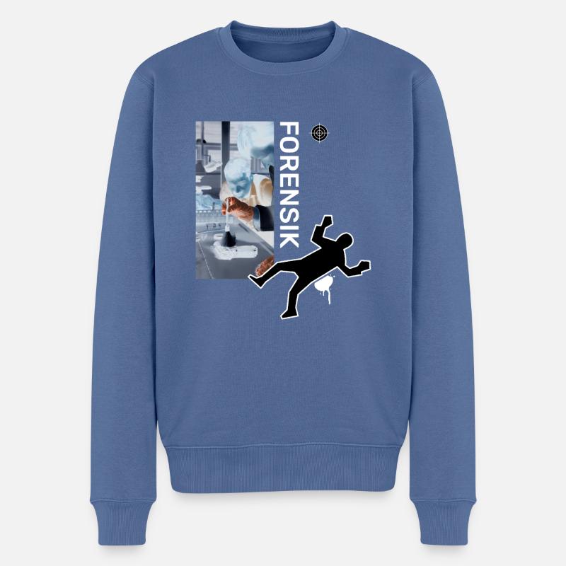 Spurensicherung - Kripo Polizei Kriminaltechnik - Männer Premium Bio Pullover - Taubenblau