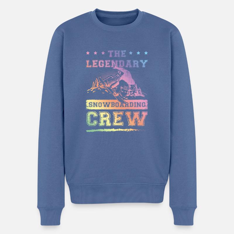 Legendary Snowboarding crew - Männer Premium Bio Pullover - Taubenblau