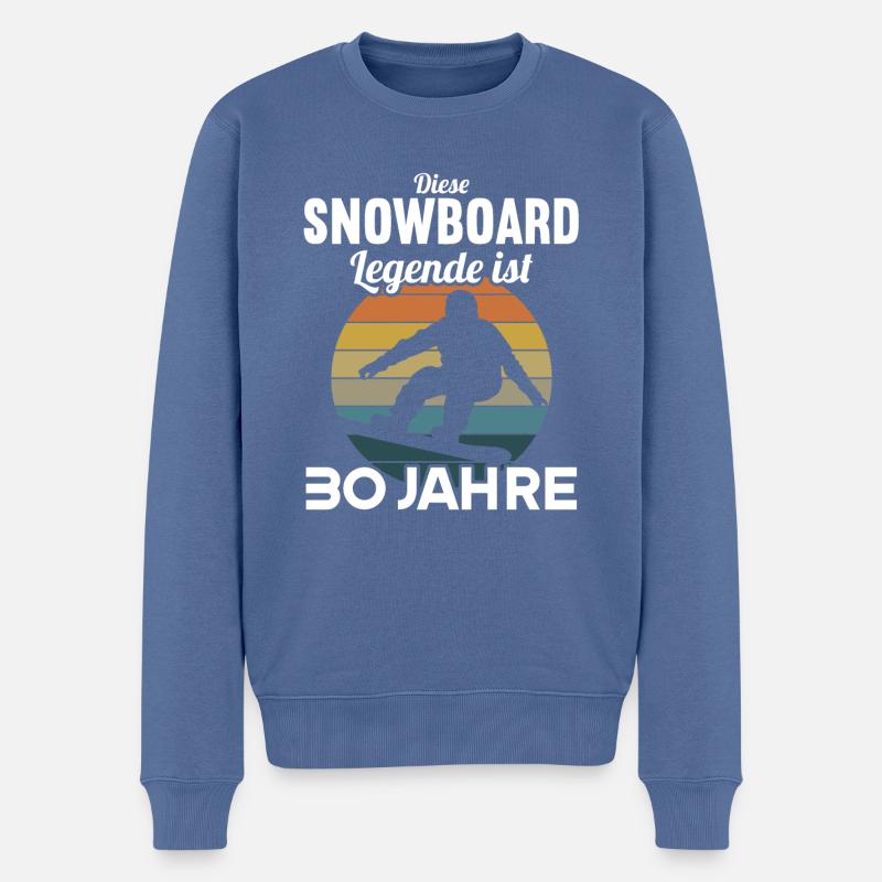 Diese Snowboard Legende ist 30 Jahre 30 Geburtstag - Männer Premium Bio Pullover - Taubenblau