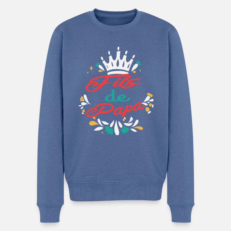 Fils de papa - Pull Premium bio Homme - bleu pigeon