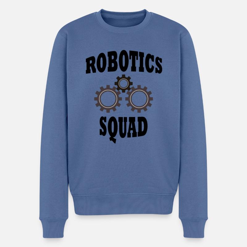 Robot Squad Ironic Quote Robotics - Männer Premium Bio Pullover - Taubenblau