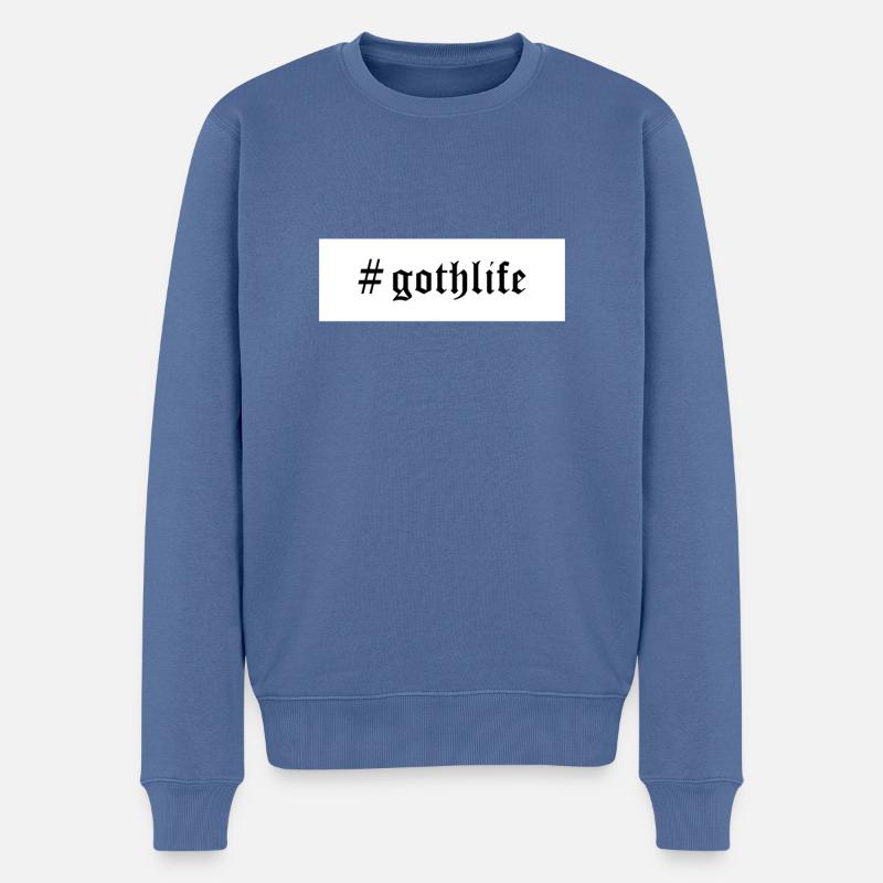 Goth Gothic #gothlife - Männer Premium Bio Pullover - Taubenblau