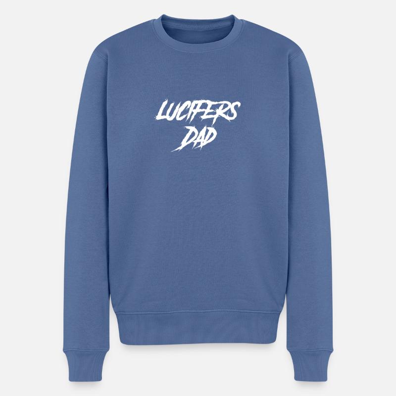 Goth Dad Lucifers Dad - Männer Premium Bio Pullover - Taubenblau