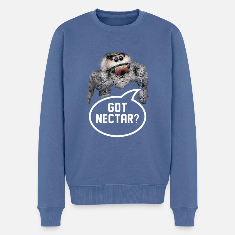 Exotic Pet Collection Lifestyle Springspinnen - Männer Premium Bio Pullover - Taubenblau