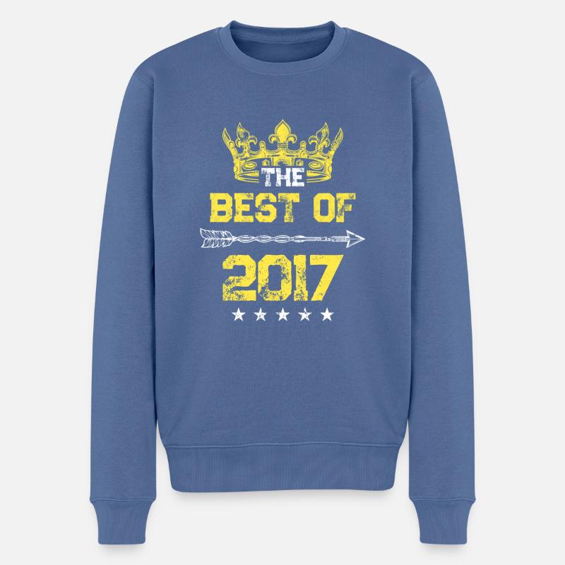 2017 meilleur de l’anniversaire - Pull Premium bio Homme - bleu pigeon