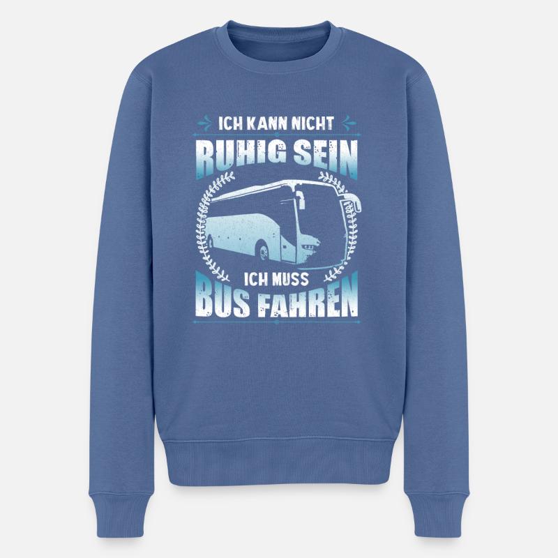 Busfahrer Geschenkideen ich kann - Männer Premium Bio Pullover - Taubenblau