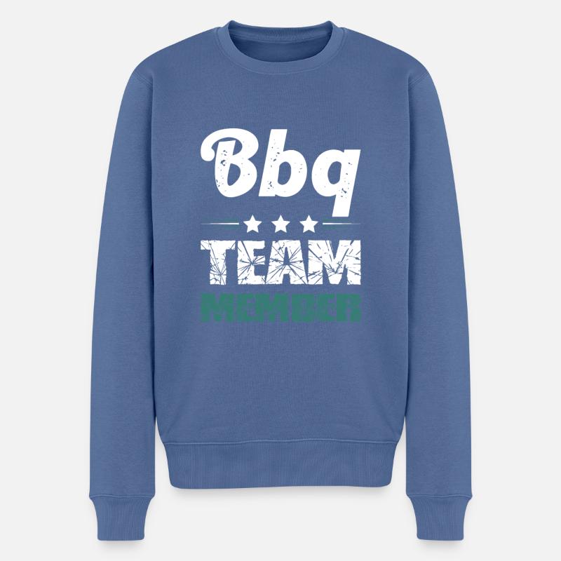 Bbq Team - Männer Premium Bio Pullover - Taubenblau