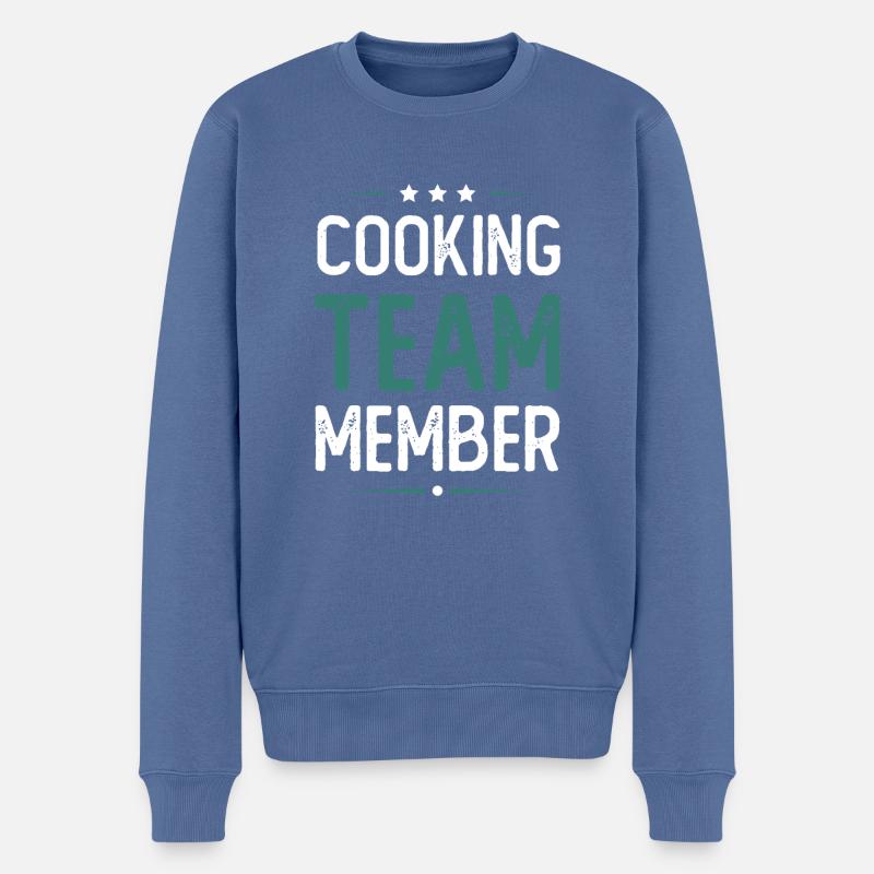 Cooking Team - Männer Premium Bio Pullover - Taubenblau