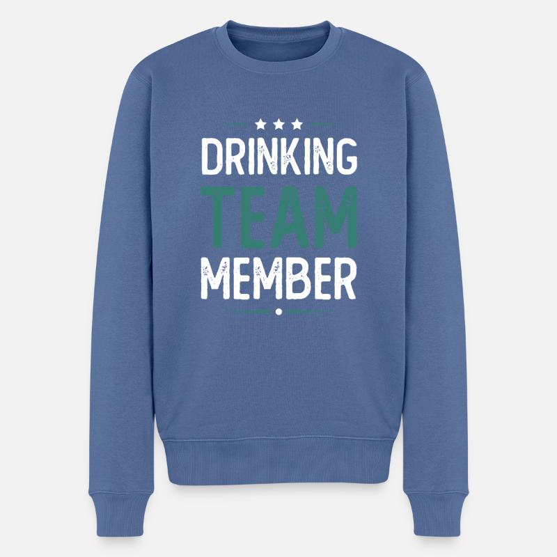Équipe de consommation d’alcool - Pull Premium bio Homme - bleu pigeon