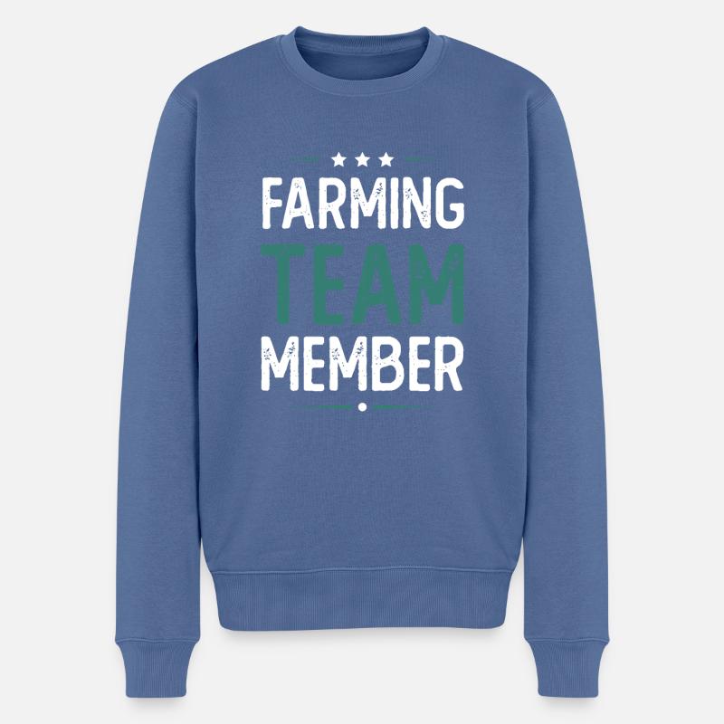 Farming Team - Männer Premium Bio Pullover - Taubenblau