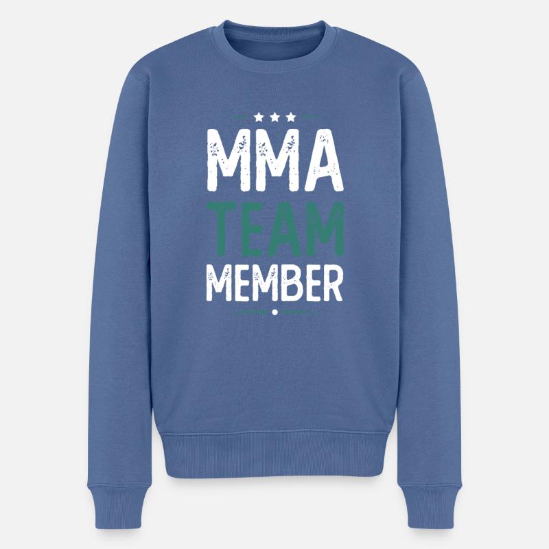 Mma Team - Männer Premium Bio Pullover - Taubenblau
