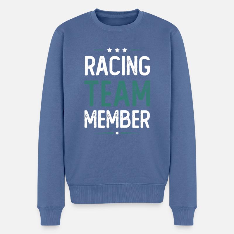 Équipe de course - Pull Premium bio Homme - bleu pigeon