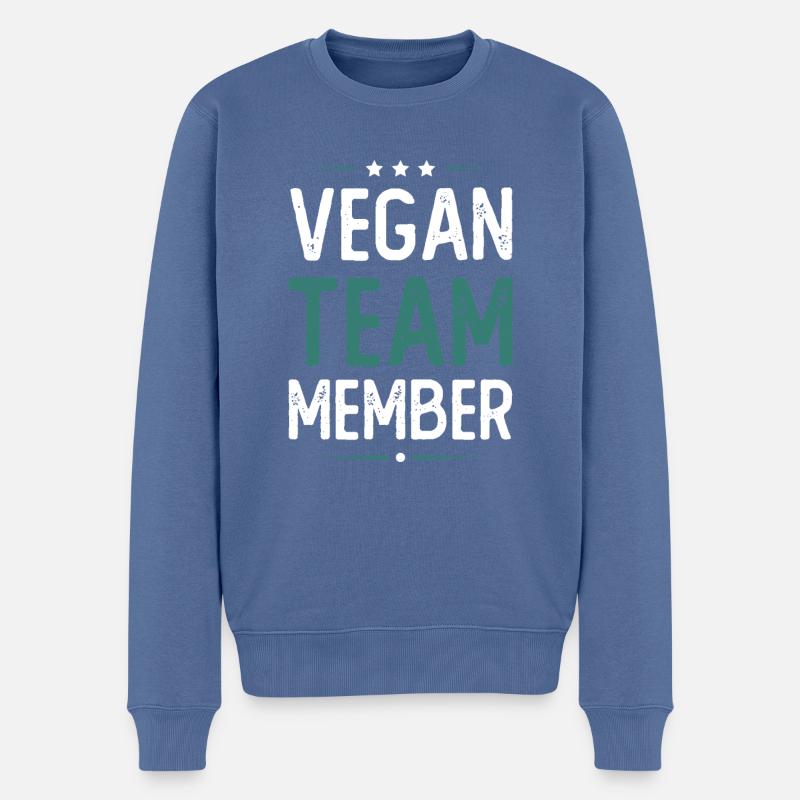 Équipe végétalienne - Pull Premium bio Homme - bleu pigeon
