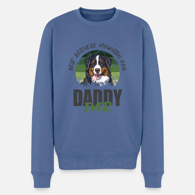 Berner Sennenhund - Männer Premium Bio Pullover - Taubenblau