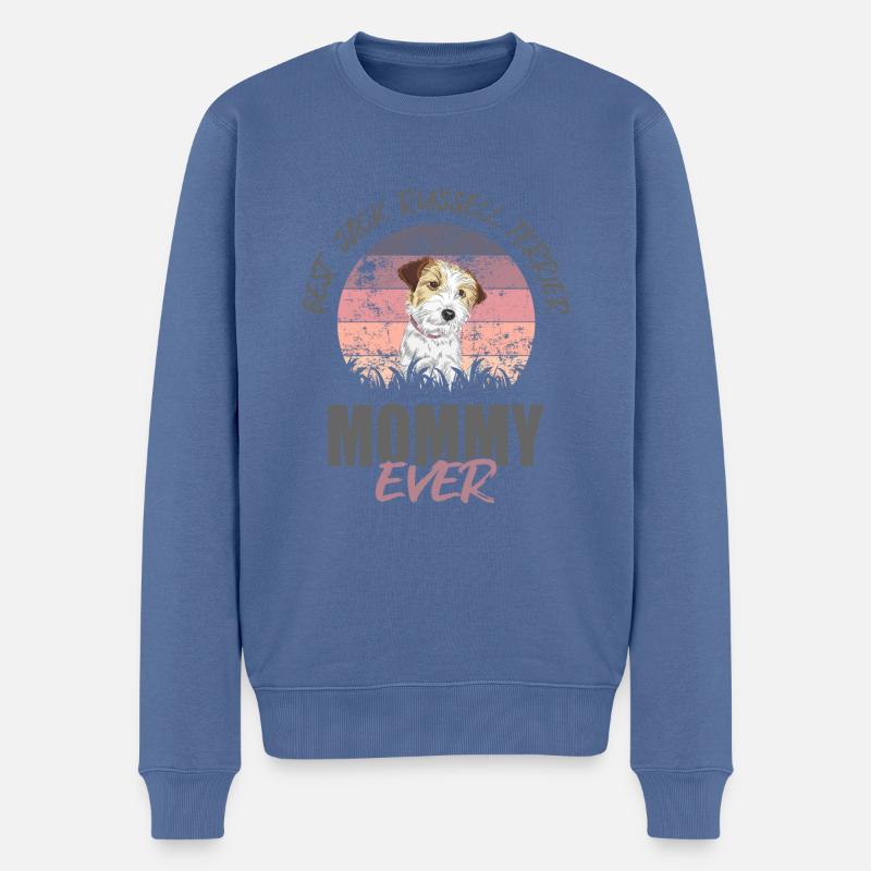 Jack Russell Terrier - Pull Premium bio Homme - bleu pigeon