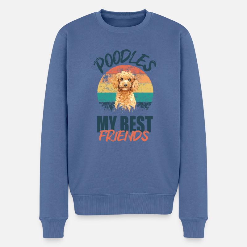 Caniche - Pull Premium bio Homme - bleu pigeon