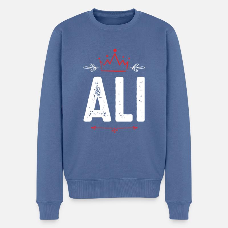 Ali - Pull Premium bio Homme - bleu pigeon