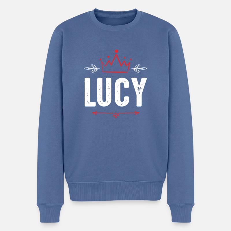Lucy - Pull Premium bio Homme - bleu pigeon