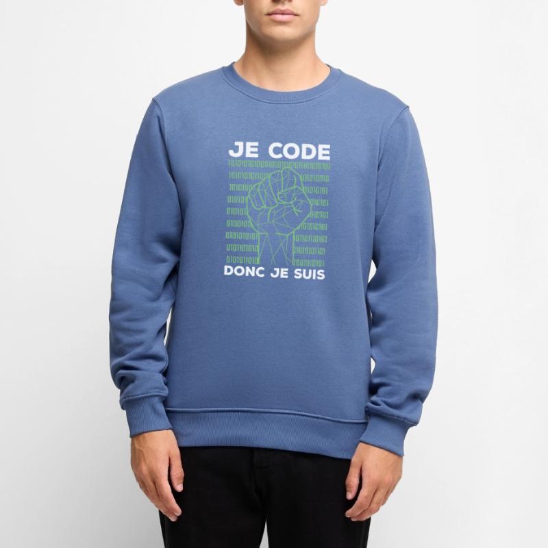 Je Code Donc Je Suis Programmeur Programmation Männer Premium Bio Pullover
