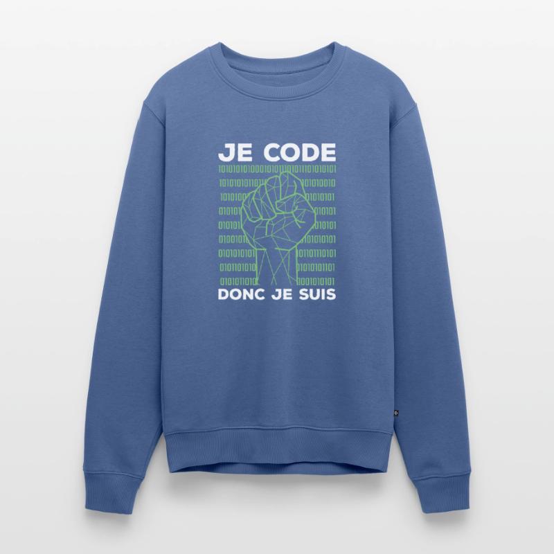 Je Code Donc Je Suis Programmeur Programmation Männer Premium Bio Pullover