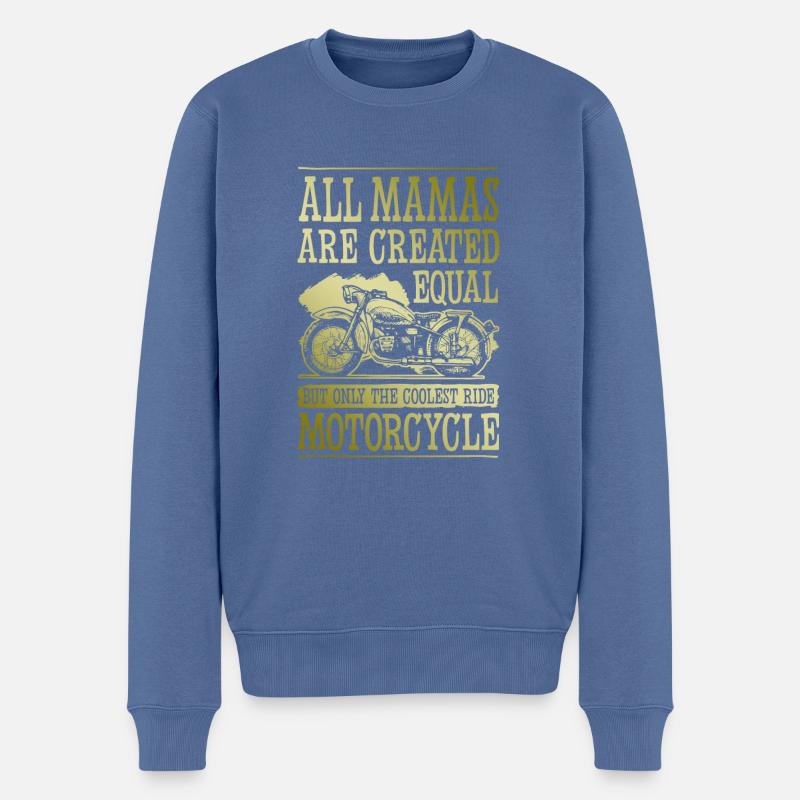 Maman Moto - Pull Premium bio Homme - bleu pigeon