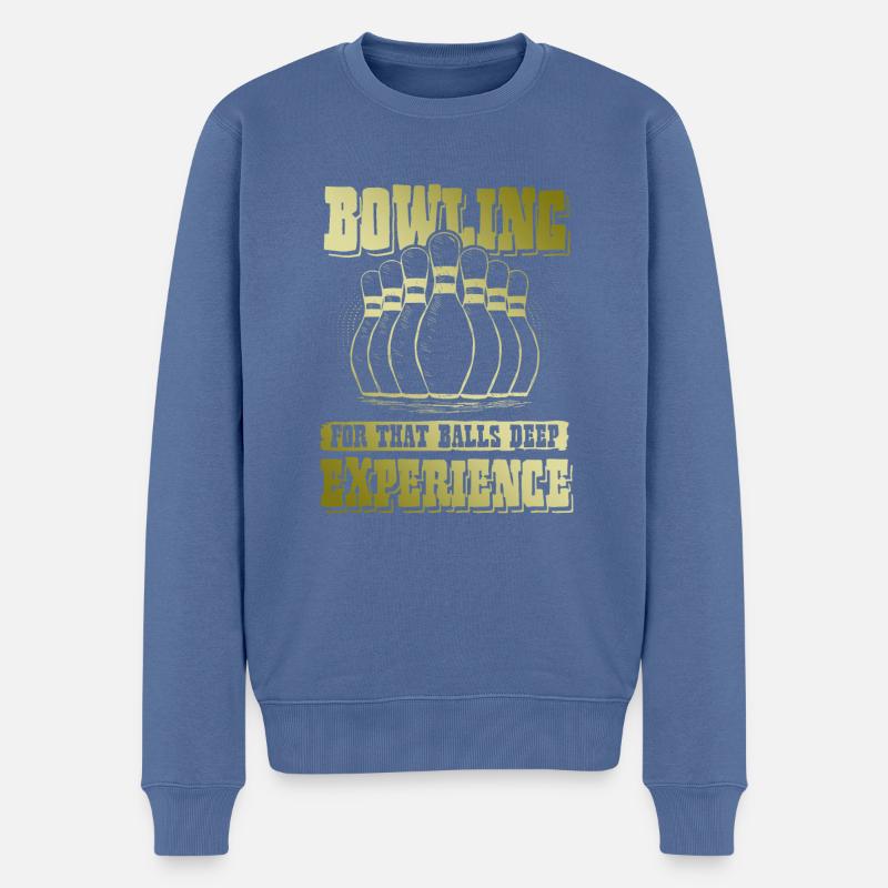 Expérience de bowling - Pull Premium bio Homme - bleu pigeon