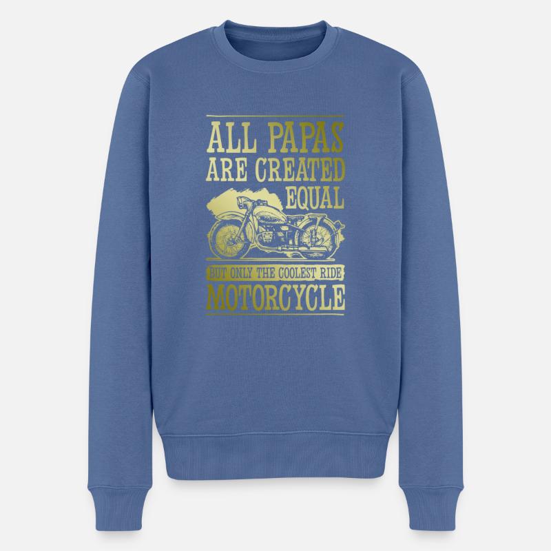 Bowling Split - Männer Premium Bio Pullover - Taubenblau