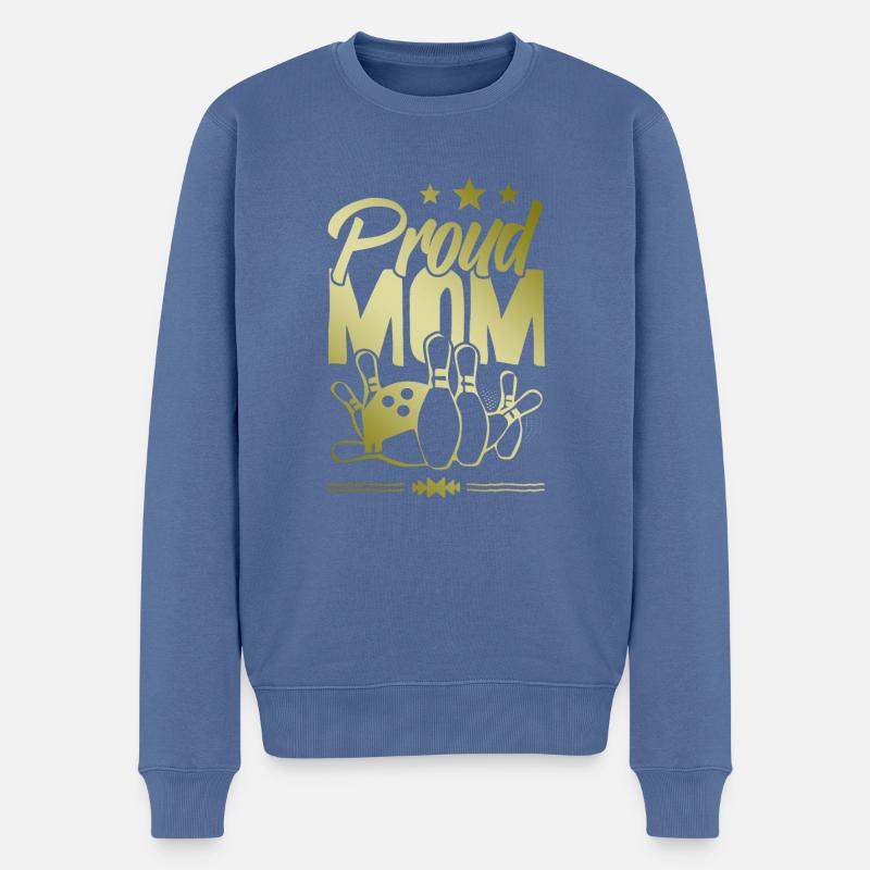 Maman de bowling - Pull Premium bio Homme - bleu pigeon