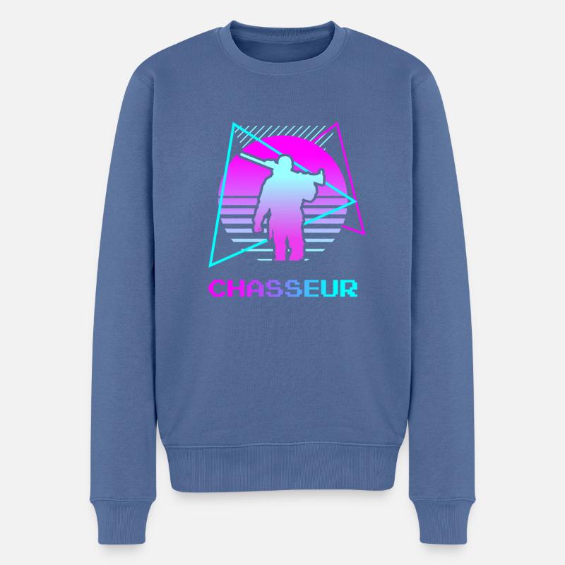 Retro Chasseur Chasse - Pull Premium bio Homme - bleu pigeon