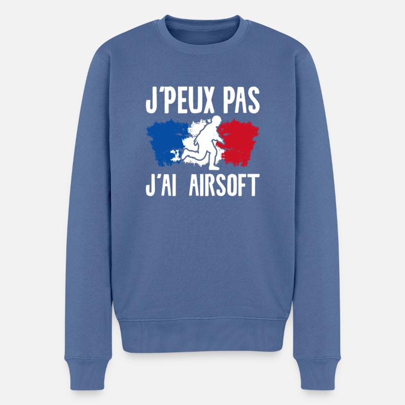 J'peux Pas J'ai Airsoft - Pull Premium bio Homme - bleu pigeon