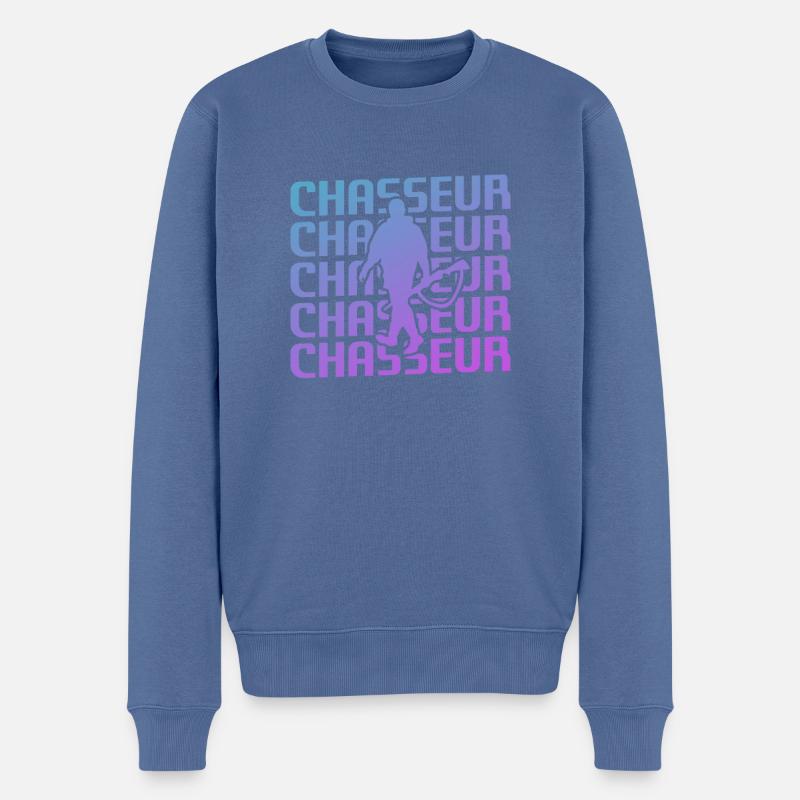 Retro Chasseur Chasse - Pull Premium bio Homme - bleu pigeon