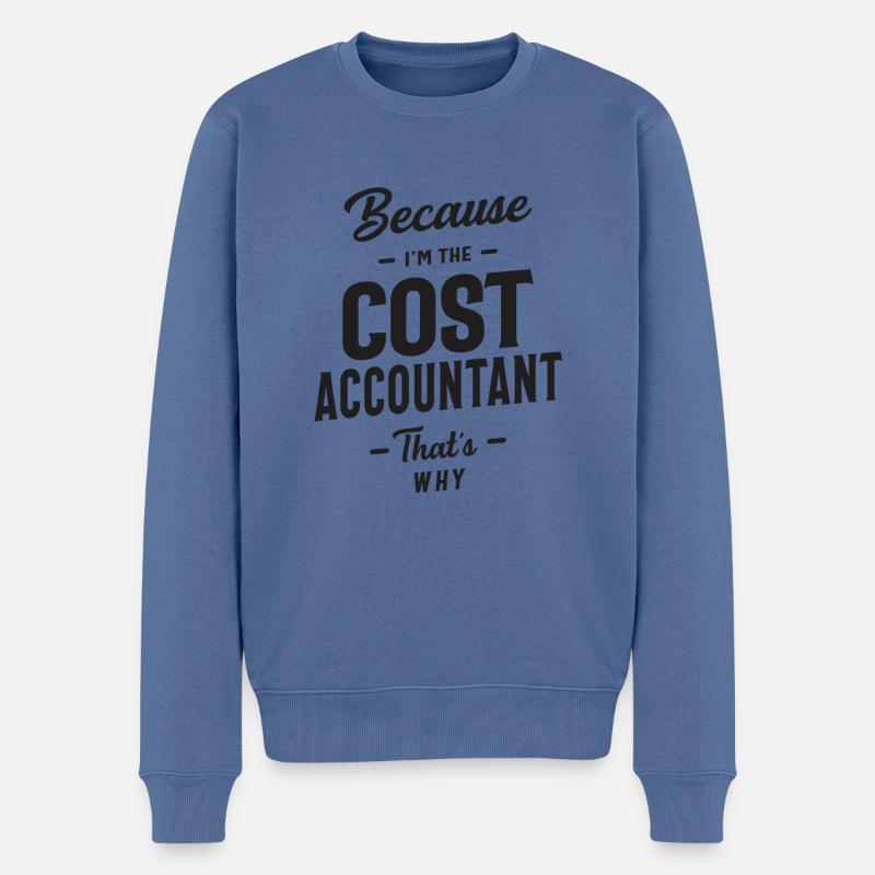 Kostenbuchhalter Berufsbezeichnung Beruf - Männer Premium Bio Pullover - Taubenblau