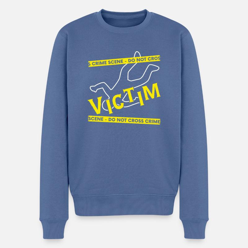 Spurensicherung - Kripo Polizei Kriminaltechnik - Männer Premium Bio Pullover - Taubenblau