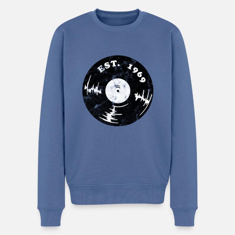 1969 Retro - Männer Premium Bio Pullover - Taubenblau