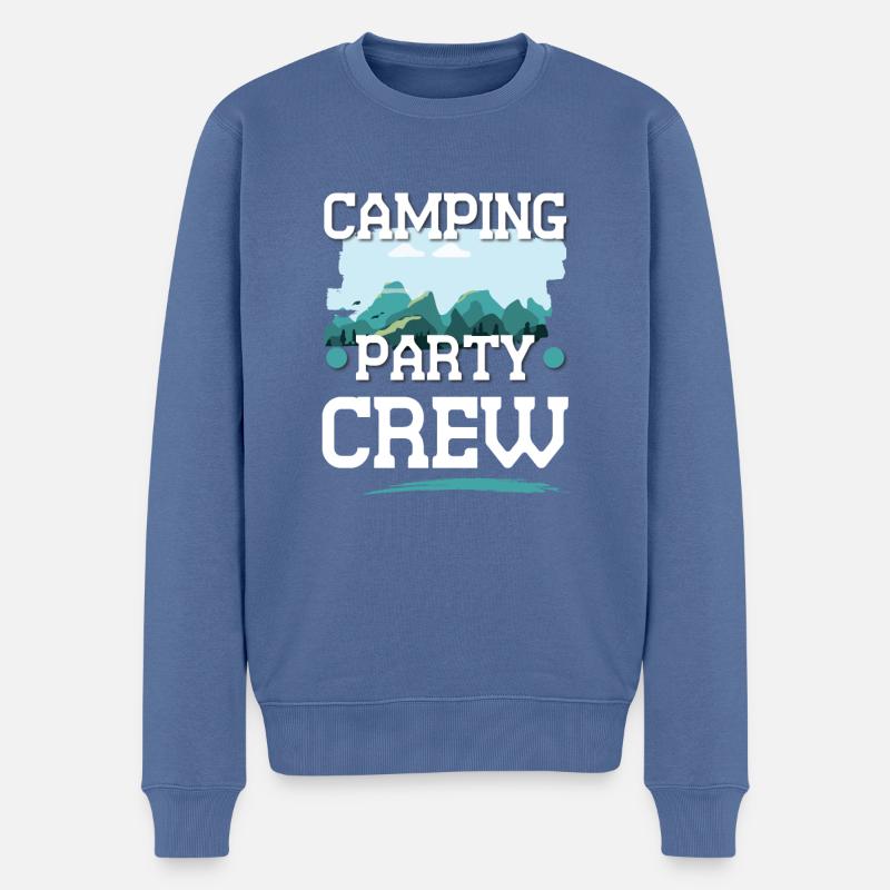 Équipe de camping - Pull Premium bio Homme - bleu pigeon